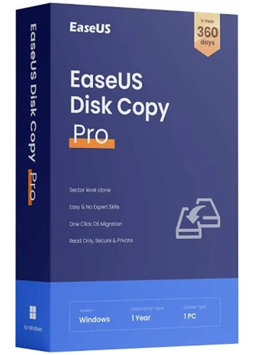 EaseUS Disk Copy Pro (PC) - 1 Device, 1 Year - EaseUS Key - GLOBAL