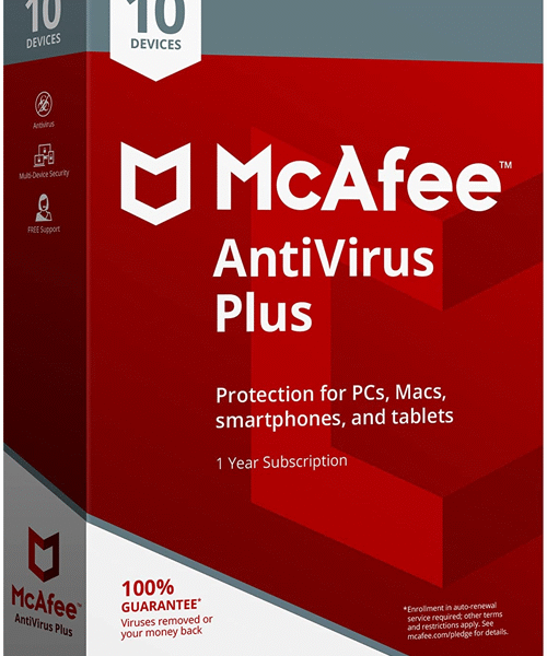 McAfee AntiVirus 2024 - 10 Devices 1 Year Key