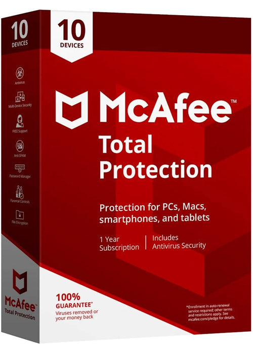McAfee Total Protection 2024 - 10 Devices / 1 Year Key